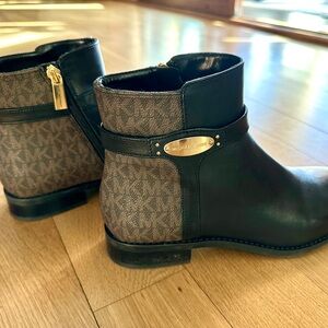 Michael Kors Black Leather Ankle Boots